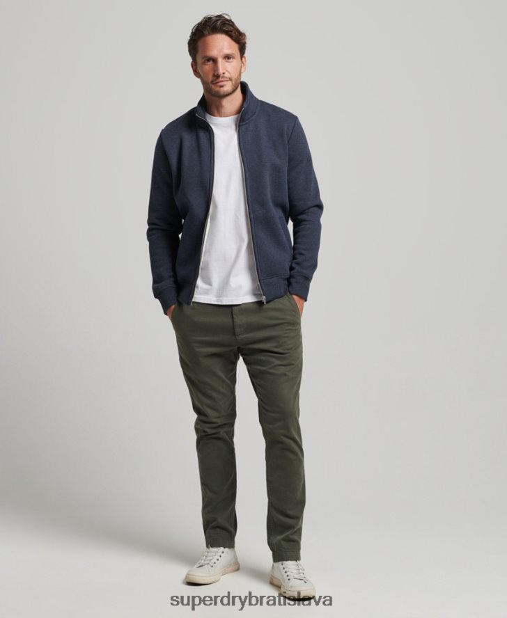 Superdry muži vršok na zips s vyšívaným vintage logom 6B4ZTR730 oblečenie námorníctvo