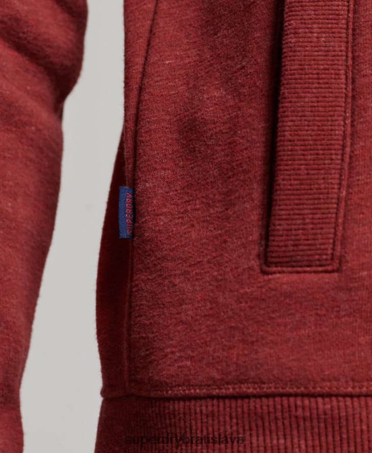 Superdry muži vršok na zips s vyšívaným vintage logom 6B4ZTR825 oblečenie červená