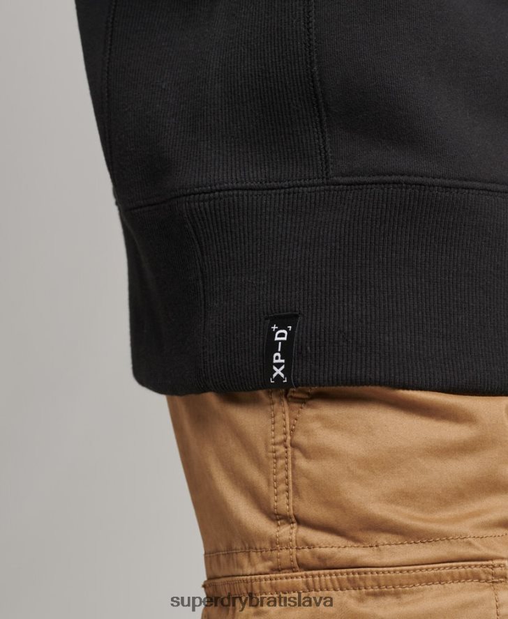 Superdry muži xp-d hybridná mikina zo zmesi látok 6B4ZTR794 oblečenie čierna