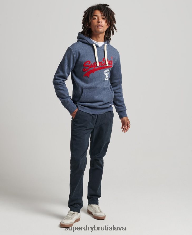 Superdry muži záujmová mikina s vintage logom 6B4ZTR5023 oblečenie námorníctvo