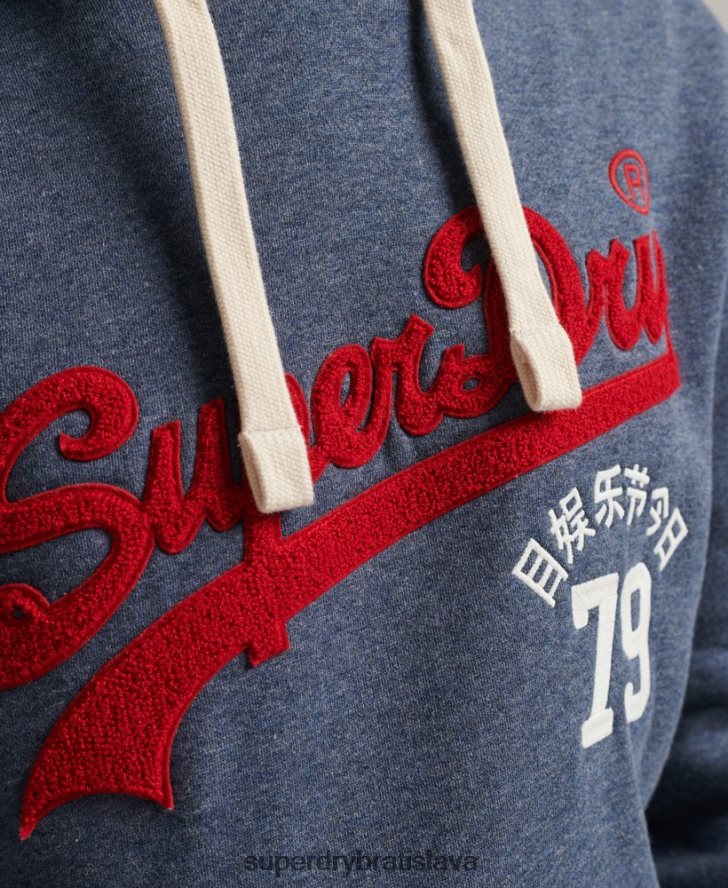Superdry muži záujmová mikina s vintage logom 6B4ZTR5023 oblečenie námorníctvo