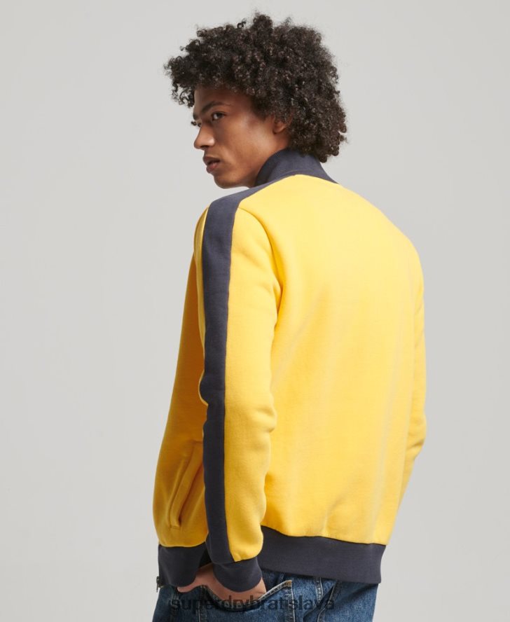 Superdry x Ringspun muži futbalová brazílska trať top 6B4ZTR507 oblečenie žltá
