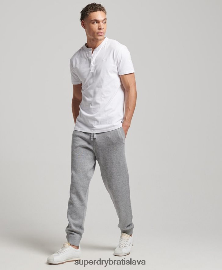 Superdry muži Základné joggers štúdia z organickej bavlny 6B4ZTR6408 oblečenie sivá