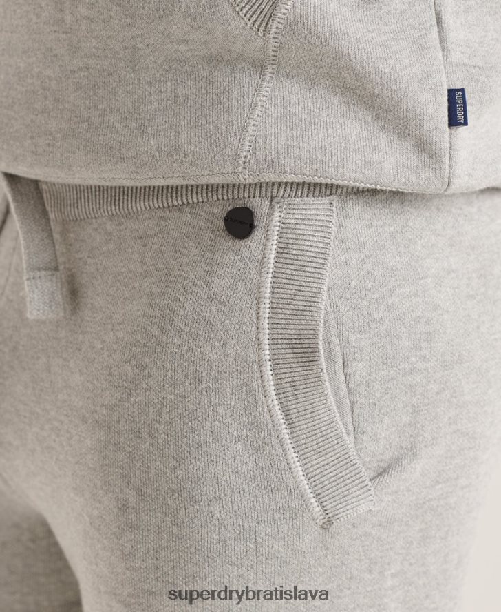 Superdry muži Základné joggers štúdia z organickej bavlny 6B4ZTR6452 oblečenie svetlo šedá