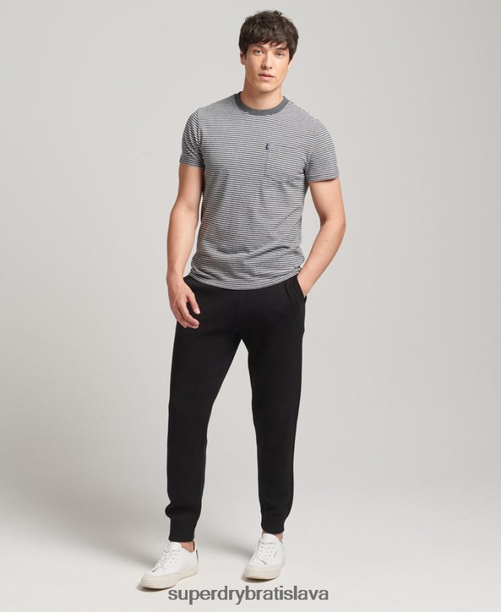 Superdry muži Základné joggers štúdia z organickej bavlny 6B4ZTR6480 oblečenie čierna
