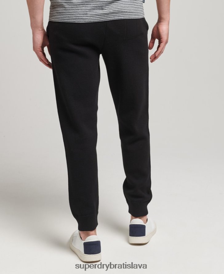 Superdry muži Základné joggers štúdia z organickej bavlny 6B4ZTR6480 oblečenie čierna
