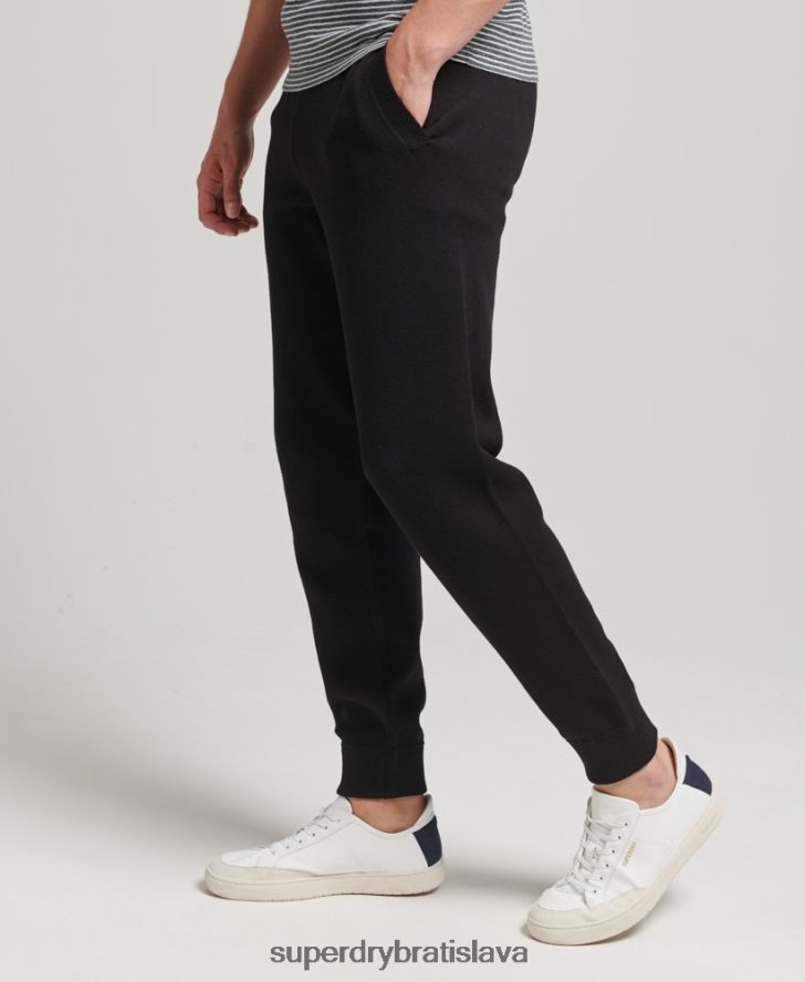 Superdry muži Základné joggers štúdia z organickej bavlny 6B4ZTR6480 oblečenie čierna