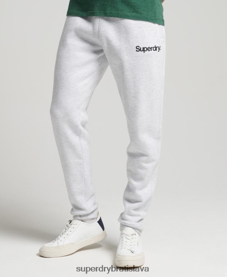 Superdry muži core logo klasické joggery 6B4ZTR6422 oblečenie svetlo šedá