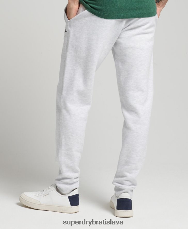 Superdry muži core logo klasické joggery 6B4ZTR6422 oblečenie svetlo šedá
