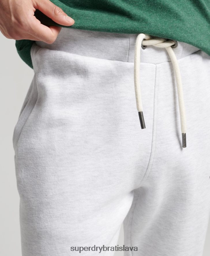 Superdry muži core logo klasické joggery 6B4ZTR6422 oblečenie svetlo šedá