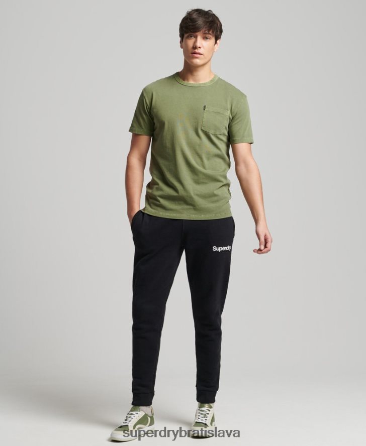 Superdry muži core logo klasické joggery 6B4ZTR6441 oblečenie čierna