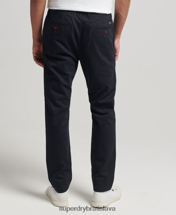 Superdry muži dôstojnícke tenké chino nohavice 6B4ZTR6467 oblečenie námorníctvo