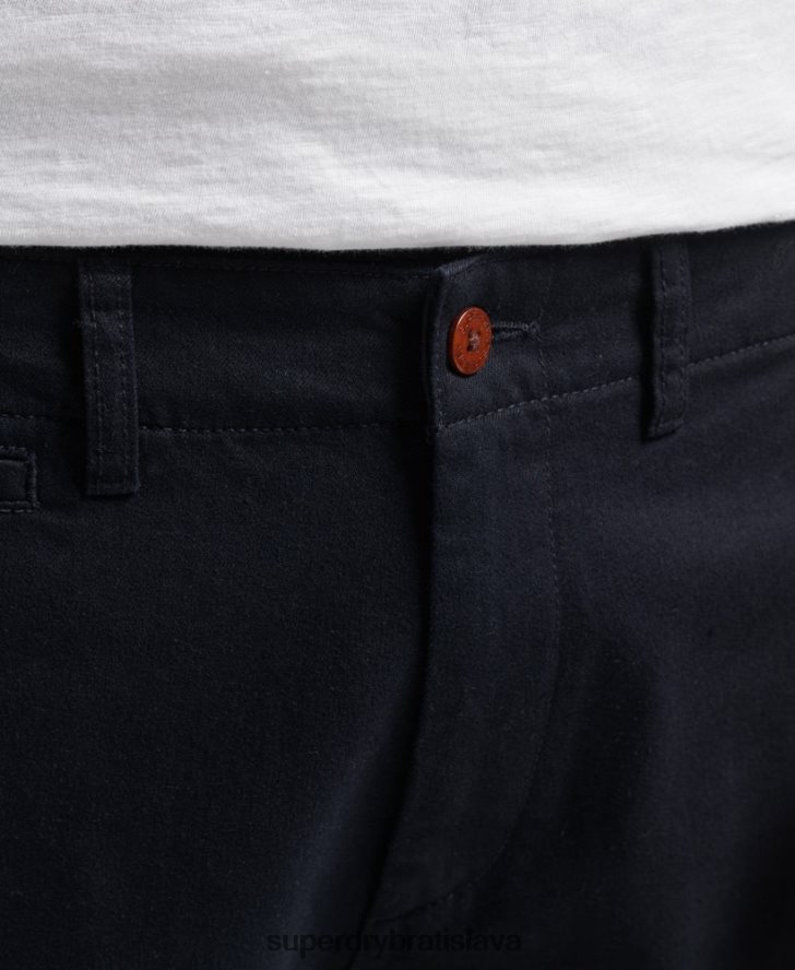 Superdry muži dôstojnícke tenké chino nohavice 6B4ZTR6467 oblečenie námorníctvo