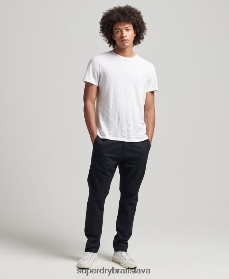 Superdry muži dôstojnícke tenké chino nohavice 6B4ZTR6467 oblečenie námorníctvo