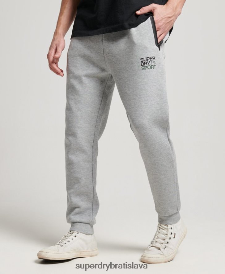 Superdry muži gymtech joggers 6B4ZTR1410 oblečenie sivá