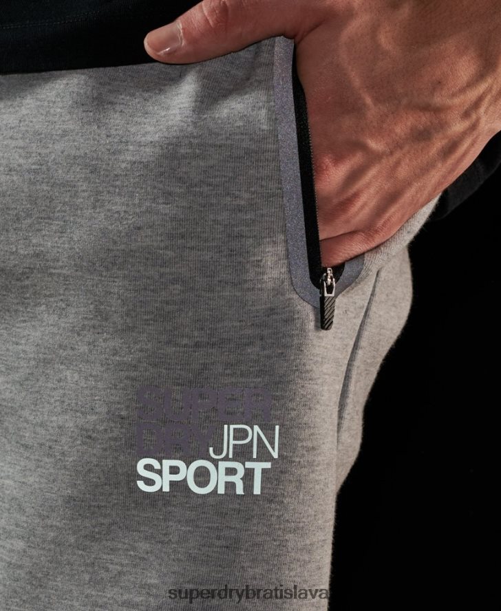Superdry muži gymtech joggers 6B4ZTR1410 oblečenie sivá