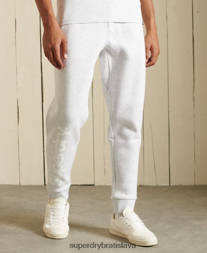 Superdry muži jadrové logo kartáčované joggery 6B4ZTR6445 oblečenie svetlo šedá