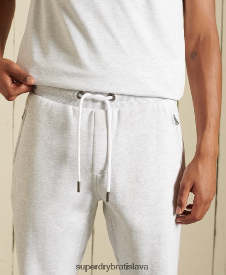 Superdry muži jadrové logo kartáčované joggery 6B4ZTR6445 oblečenie svetlo šedá