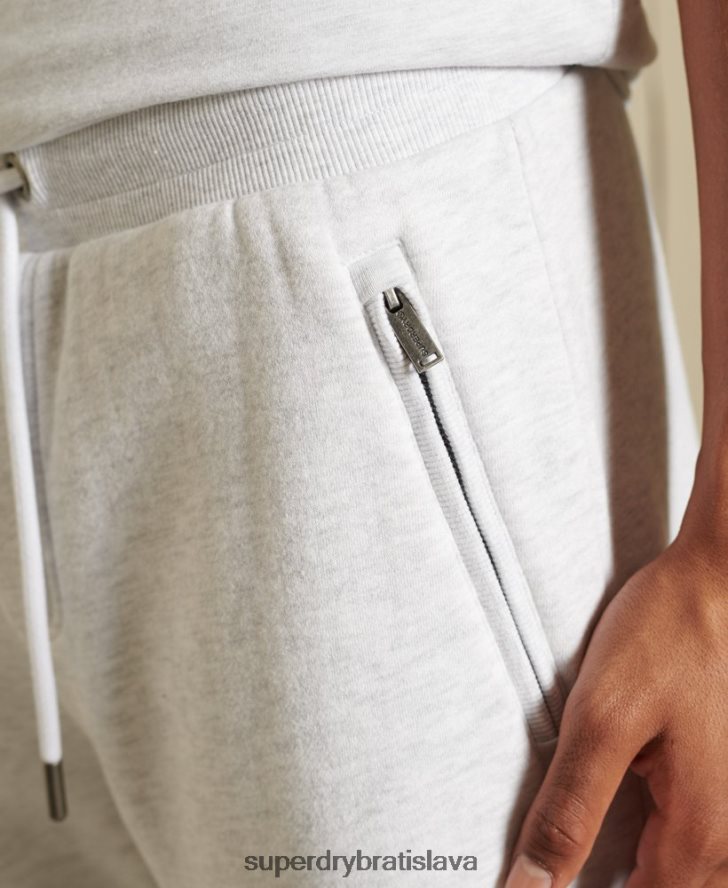Superdry muži jadrové logo kartáčované joggery 6B4ZTR6445 oblečenie svetlo šedá
