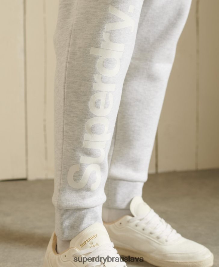 Superdry muži jadrové logo kartáčované joggery 6B4ZTR6445 oblečenie svetlo šedá