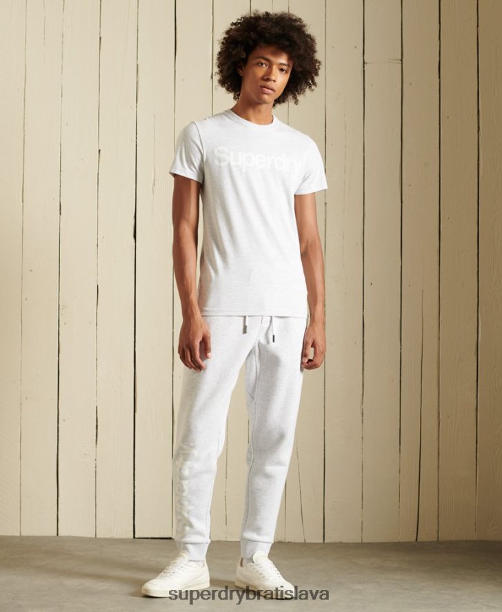 Superdry muži jadrové logo kartáčované joggery 6B4ZTR6445 oblečenie svetlo šedá