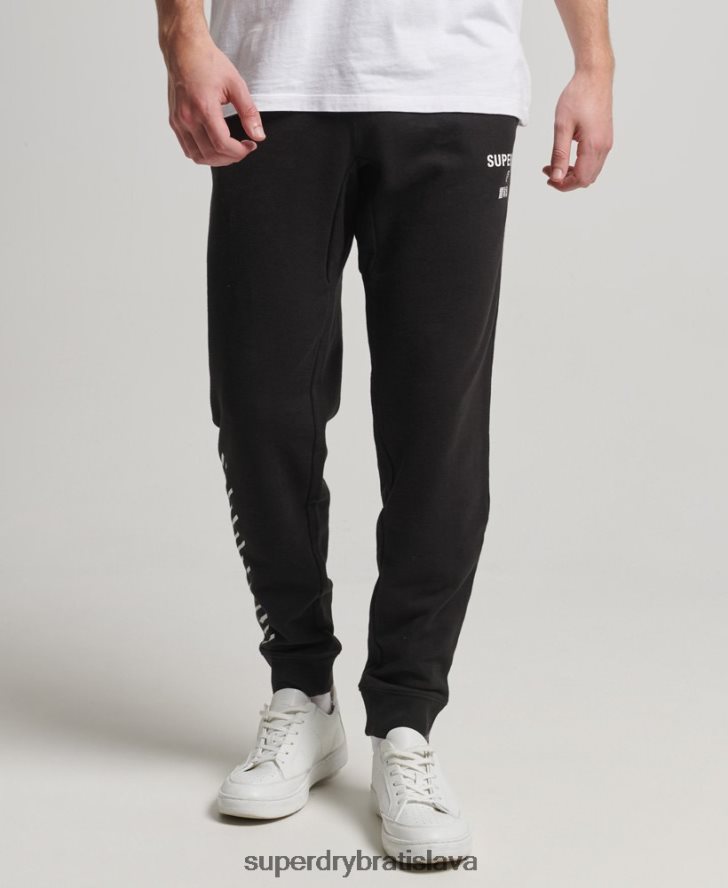 Superdry muži kód core šport joggers 6B4ZTR6377 oblečenie čierna