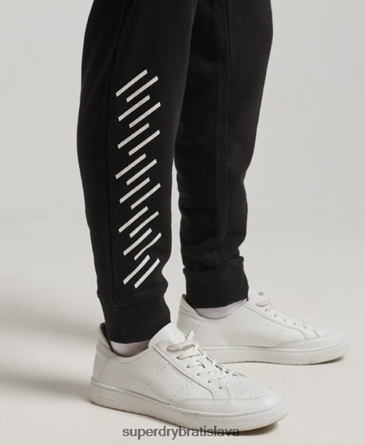Superdry muži kód core šport joggers 6B4ZTR6377 oblečenie čierna