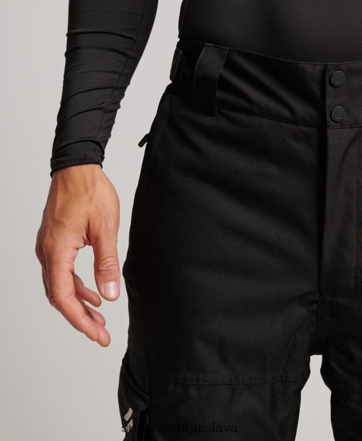 Superdry muži lyžiarske záchranárske nohavice 6B4ZTR1386 oblečenie čierna