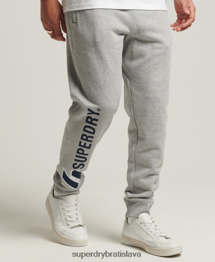 Superdry muži nášivka joggers 6B4ZTR6369 oblečenie sivá