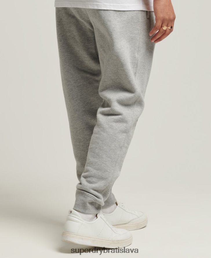Superdry muži nášivka joggers 6B4ZTR6369 oblečenie sivá