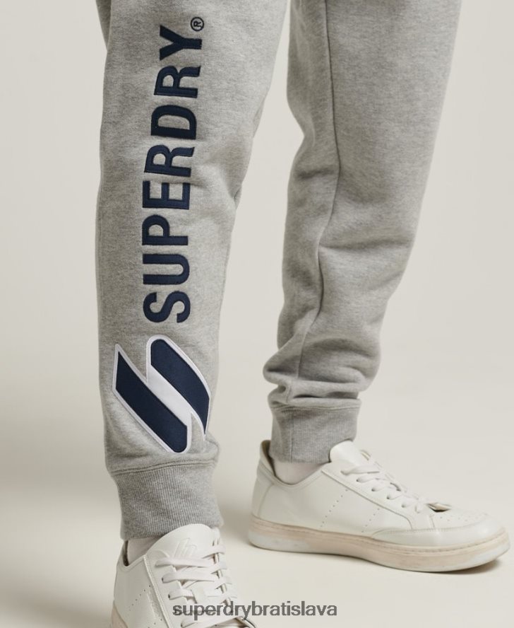 Superdry muži nášivka joggers 6B4ZTR6369 oblečenie sivá