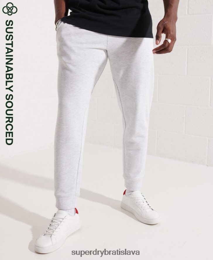 Superdry muži organická bavlna kód základné joggers 6B4ZTR6407 oblečenie svetlo šedá