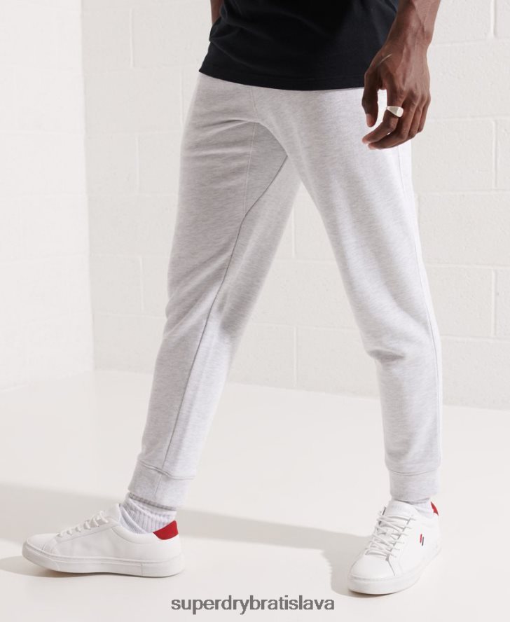 Superdry muži organická bavlna kód základné joggers 6B4ZTR6407 oblečenie svetlo šedá