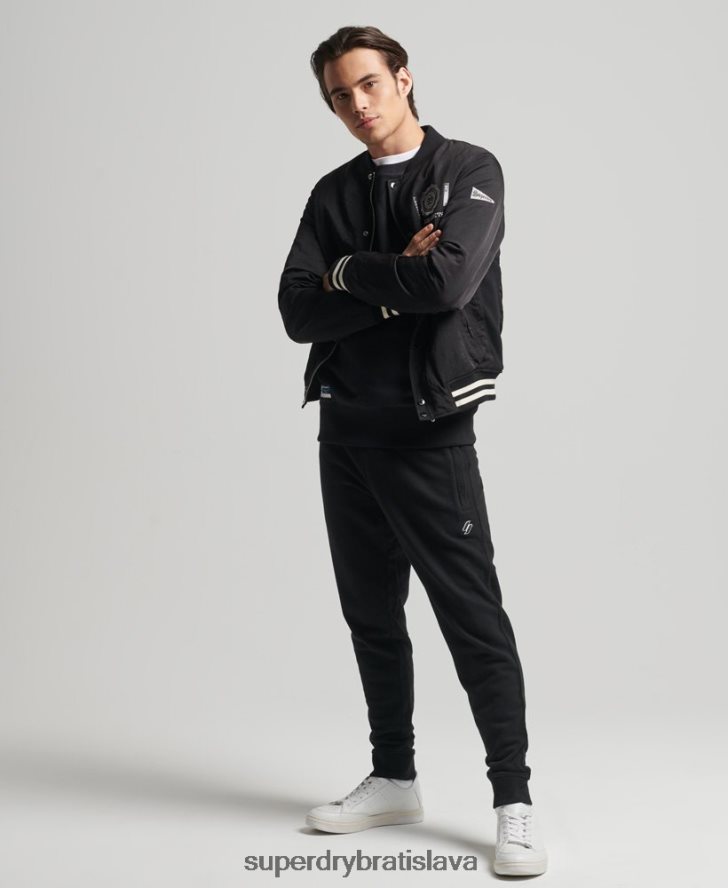 Superdry muži organická bavlna kód základné joggers 6B4ZTR6486 oblečenie čierna