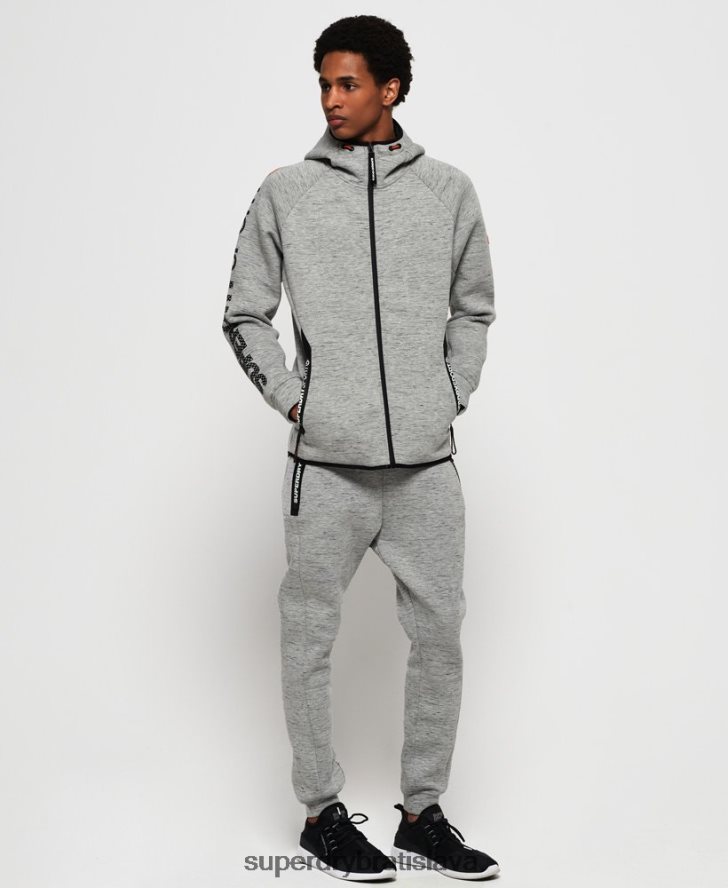 Superdry muži posilňovne tech stretch slim joggers 6B4ZTR1442 oblečenie sivá