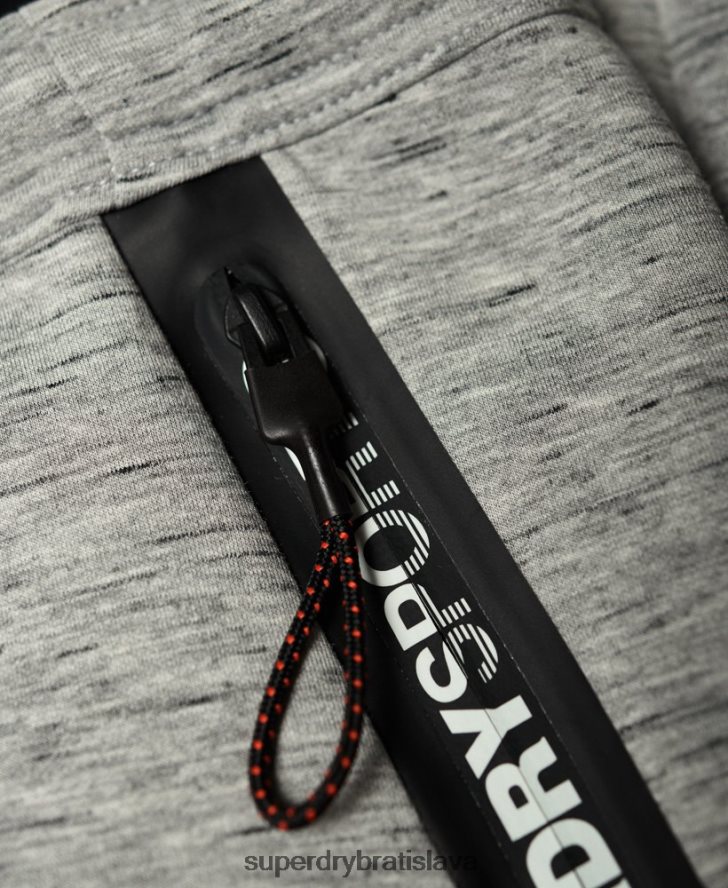 Superdry muži posilňovne tech stretch slim joggers 6B4ZTR1442 oblečenie sivá