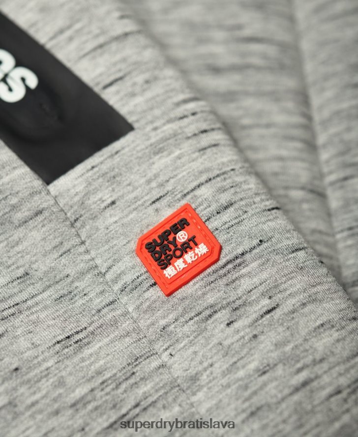 Superdry muži posilňovne tech stretch slim joggers 6B4ZTR1442 oblečenie sivá