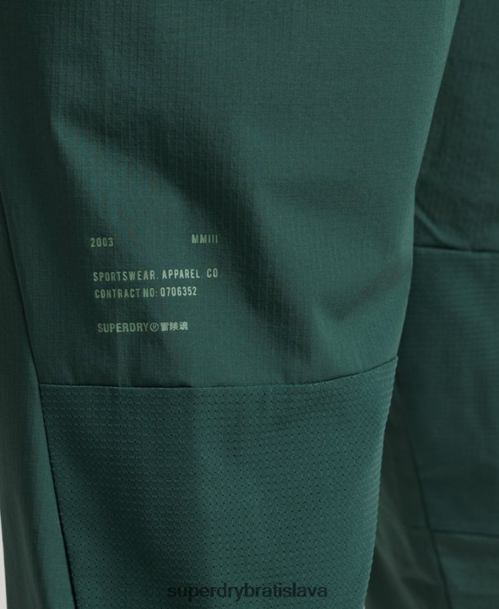 Superdry muži strečové tkané tepláky 6B4ZTR5382 oblečenie zelená
