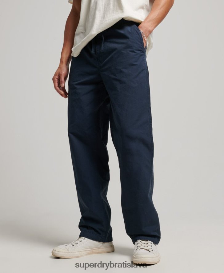 Superdry muži tkané joggery 6B4ZTR27 oblečenie námorníctvo