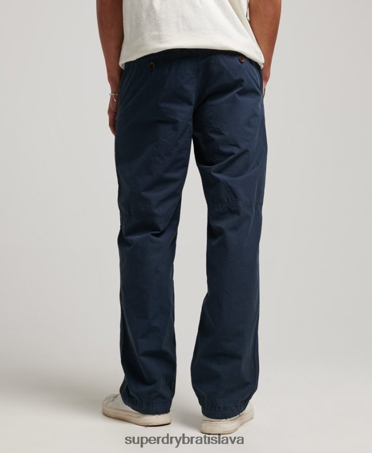 Superdry muži tkané joggery 6B4ZTR27 oblečenie námorníctvo