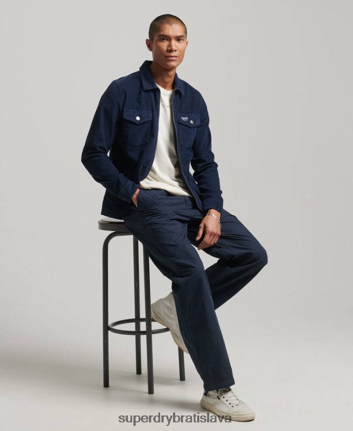 Superdry muži tkané joggery 6B4ZTR27 oblečenie námorníctvo