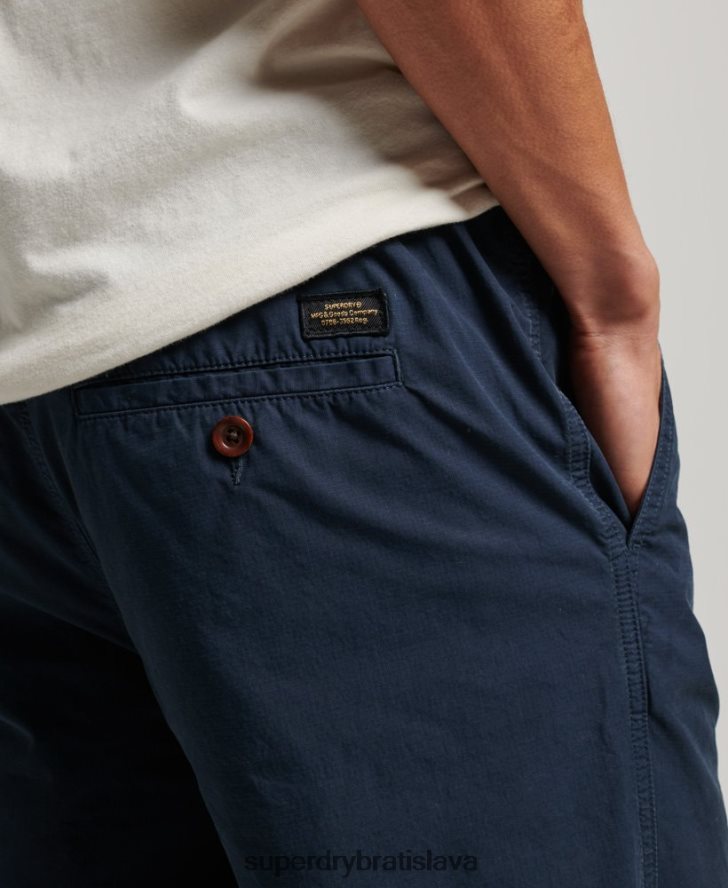 Superdry muži tkané joggery 6B4ZTR27 oblečenie námorníctvo