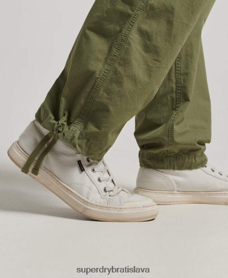 Superdry muži tkané joggery 6B4ZTR8 oblečenie kaki