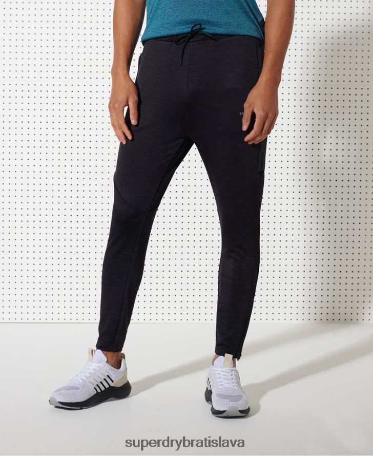 Superdry muži tréningové tepláky 6B4ZTR1440 oblečenie čierna