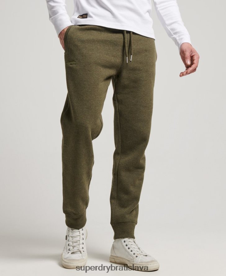 Superdry muži vintage logo vyšívané joggery 6B4ZTR6468 oblečenie kaki