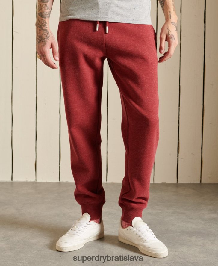 Superdry muži vintage logo vyšívané joggery 6B4ZTR6482 oblečenie červená