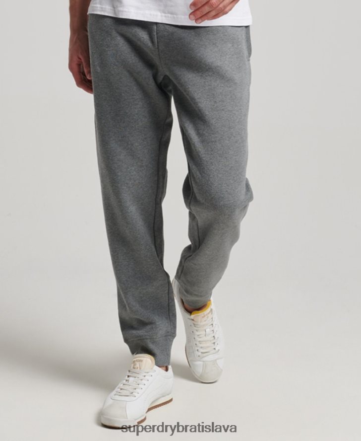 Superdry muži vintage logo vyšívané joggery 6B4ZTR6483 oblečenie sivá