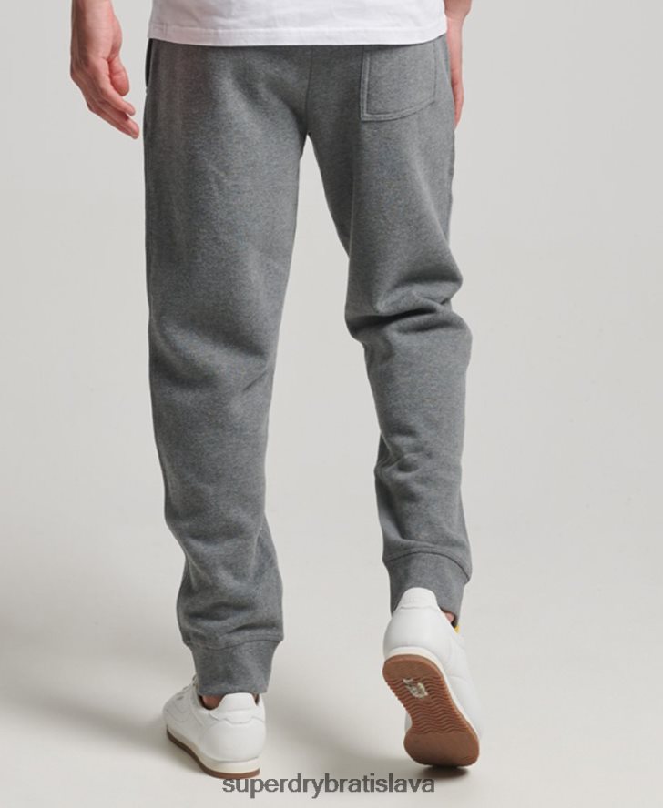 Superdry muži vintage logo vyšívané joggery 6B4ZTR6483 oblečenie sivá