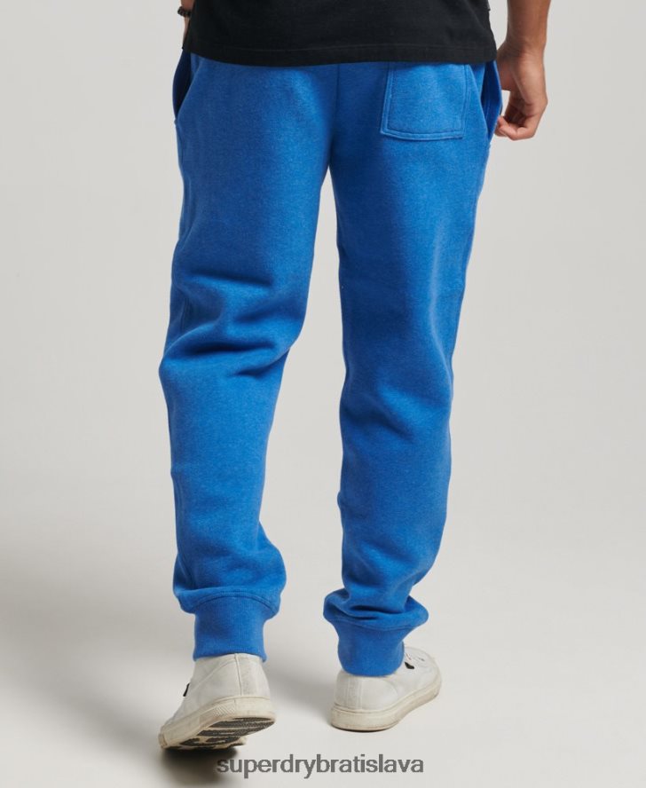 Superdry muži vyšívané joggers vintage logom z organickej bavlny 6B4ZTR6371 oblečenie Modrá