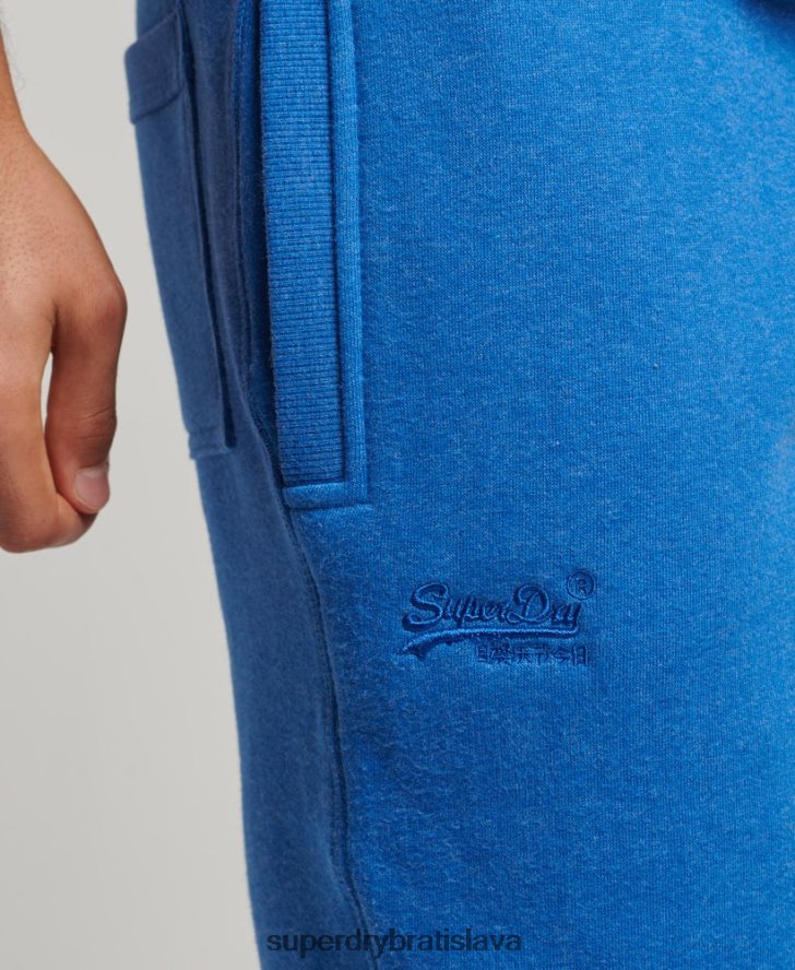 Superdry muži vyšívané joggers vintage logom z organickej bavlny 6B4ZTR6371 oblečenie Modrá